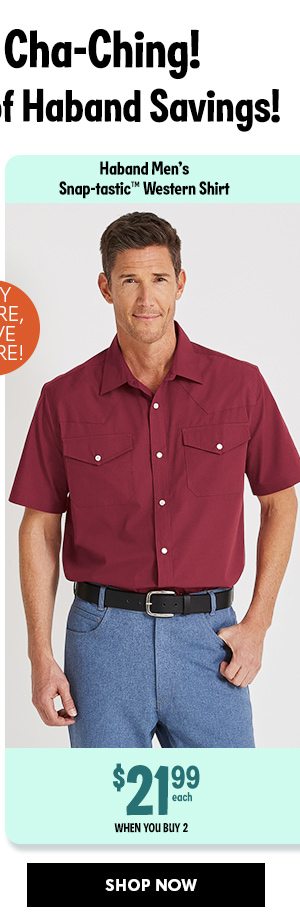 Haband Men's Snap-tastic Western Shirt - SHOP NOW