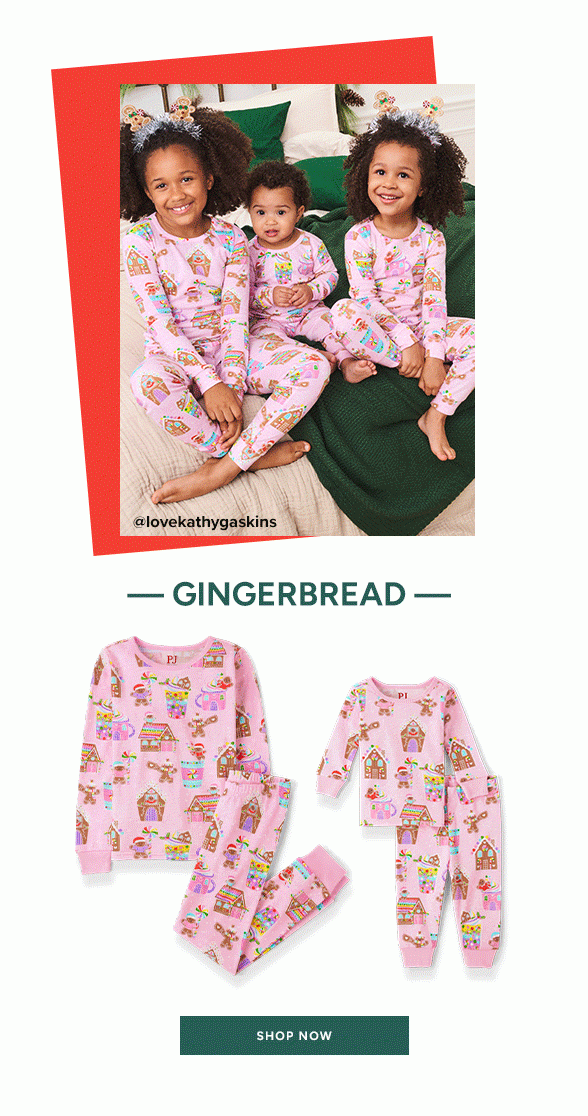 Girls Gingerbread Snug Fit Cotton Pajamas