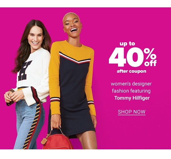 Up to 40% off (w/ coupon) women's designer fashion featuring Tommy Hilfiger - Shop Now