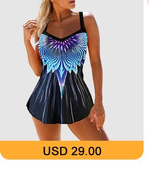 Printed Spaghetti Strap Swimdress and Panty