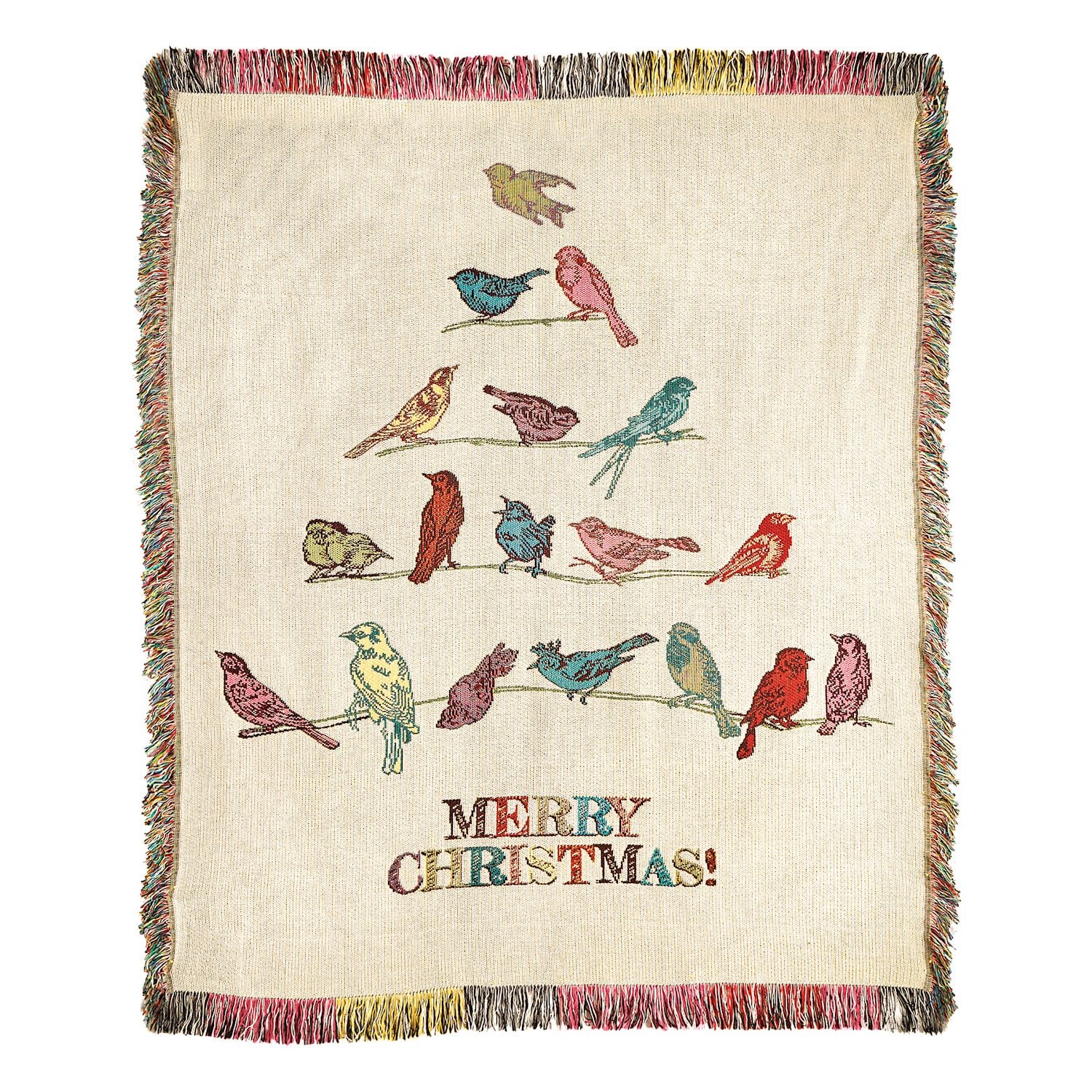 Merry Christmas! Birds Throw