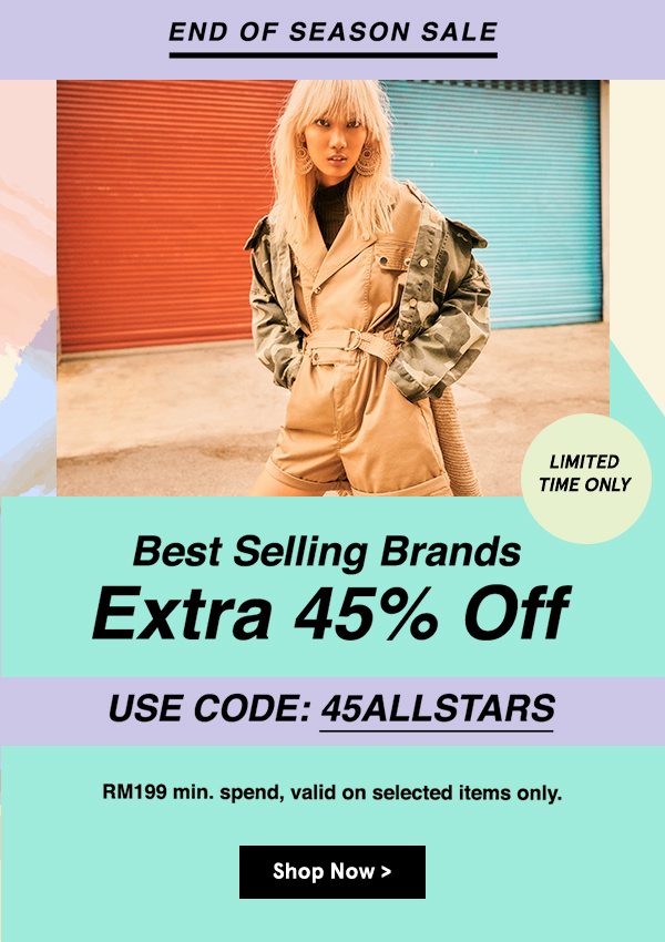 Best Selling Brands Extra 45% Off
