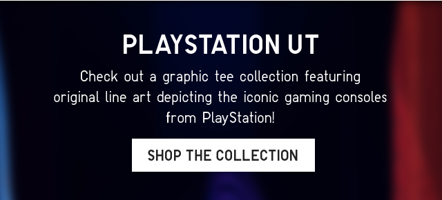 SUB2 - CHECK OUT A GRAPHIC TEE COLLECTION FEATURING ORIGINAL LINE ART DEPICTING THE ICONIC GAMING CONSOLES FROM PLAYSTATION. SHOP THE COLLECTION.