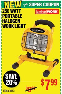 Portable Halogen Work Light