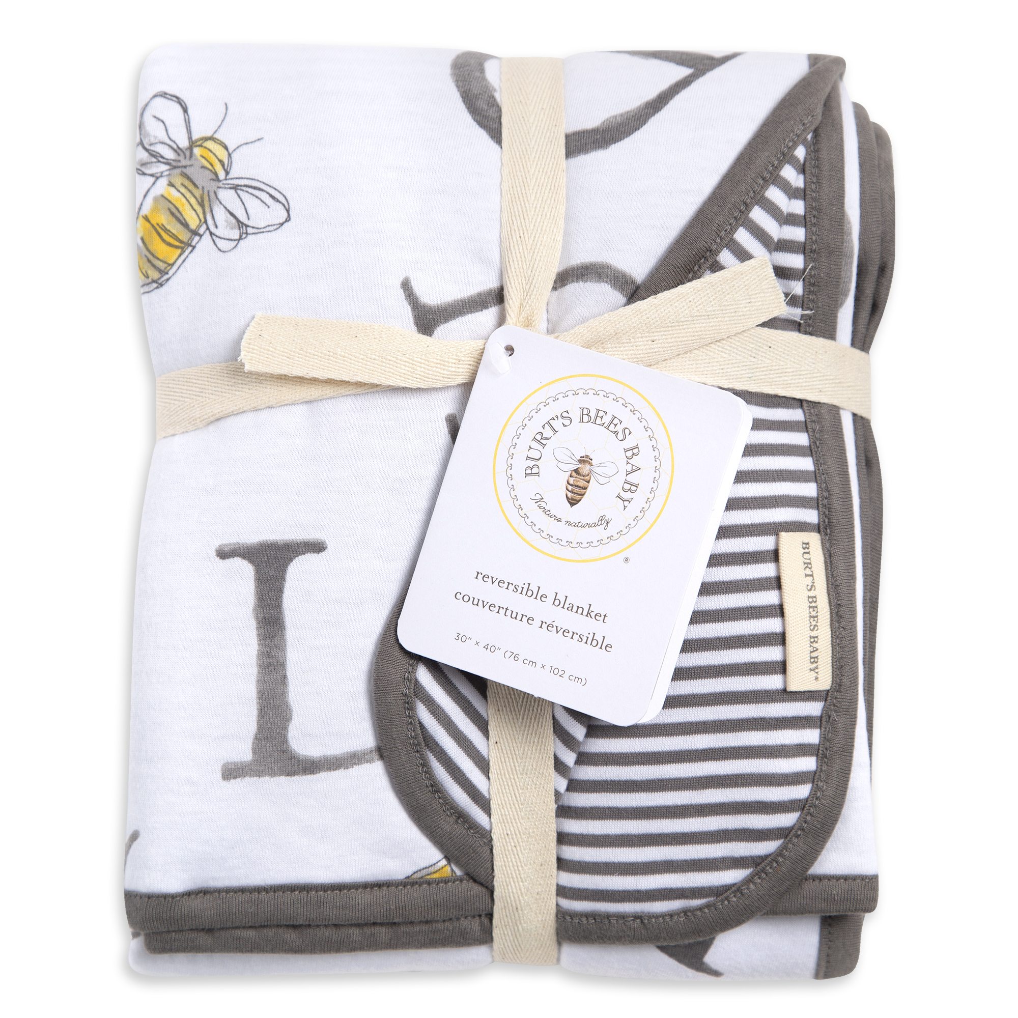 A-Bee-C Alphabet Reversible Soft Baby Blanket