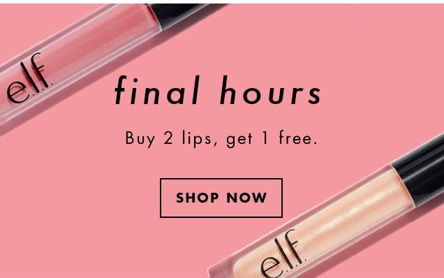 final hours Buy 2 lips, get 1 free. Shop Now