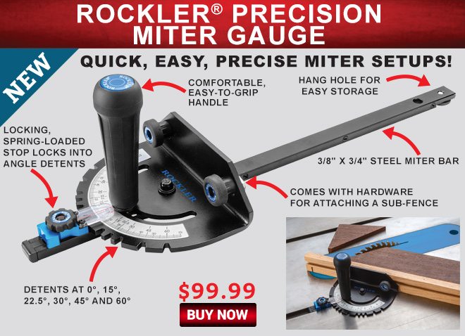 New! Rockler Precision Miter Gauge