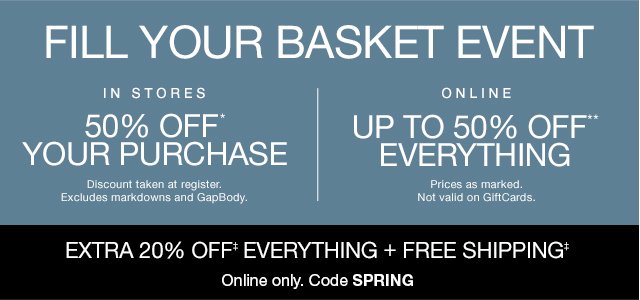 FILL YOUR BASKET EVENT