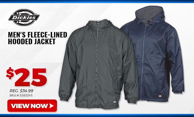 DICKIES MEN'S FLEECE-LINED HOODED JACKET