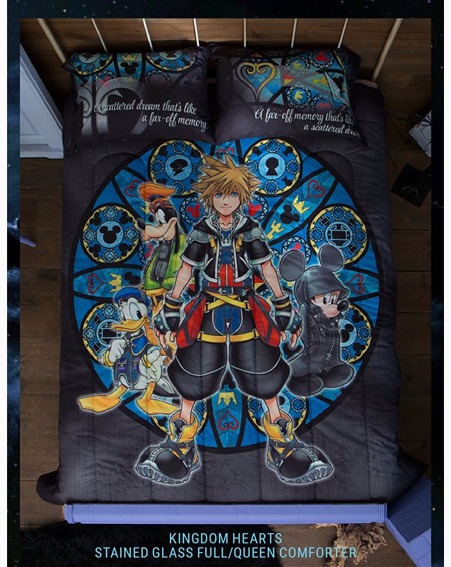 Kingdom Hearts Stained Glass Full/Queen Comforter