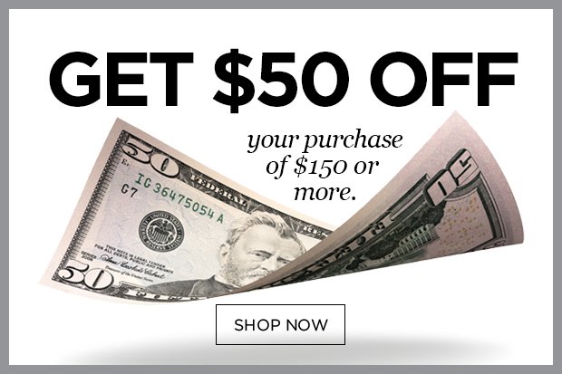 $50 off $150