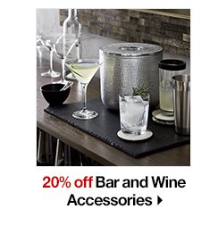 20% off Bar and Wine