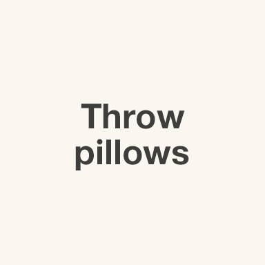 throw pillows