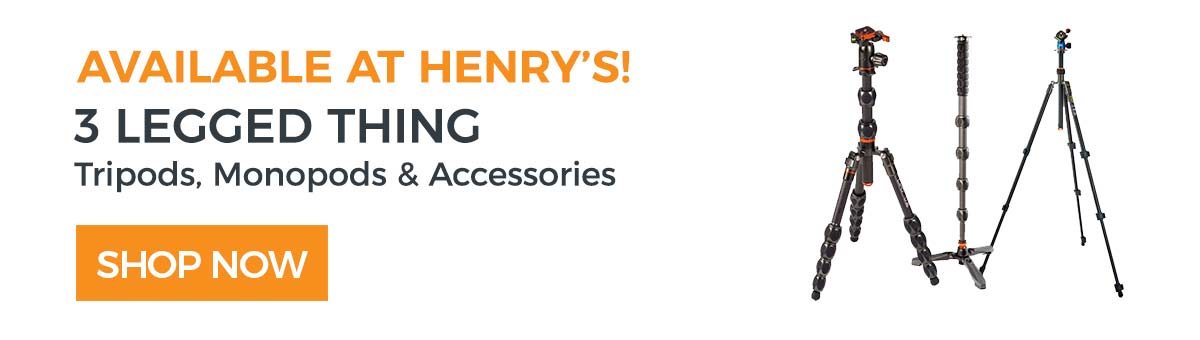 Available at Henry's! 3 Legged Thing - Tripods, Monopods, and Accessories