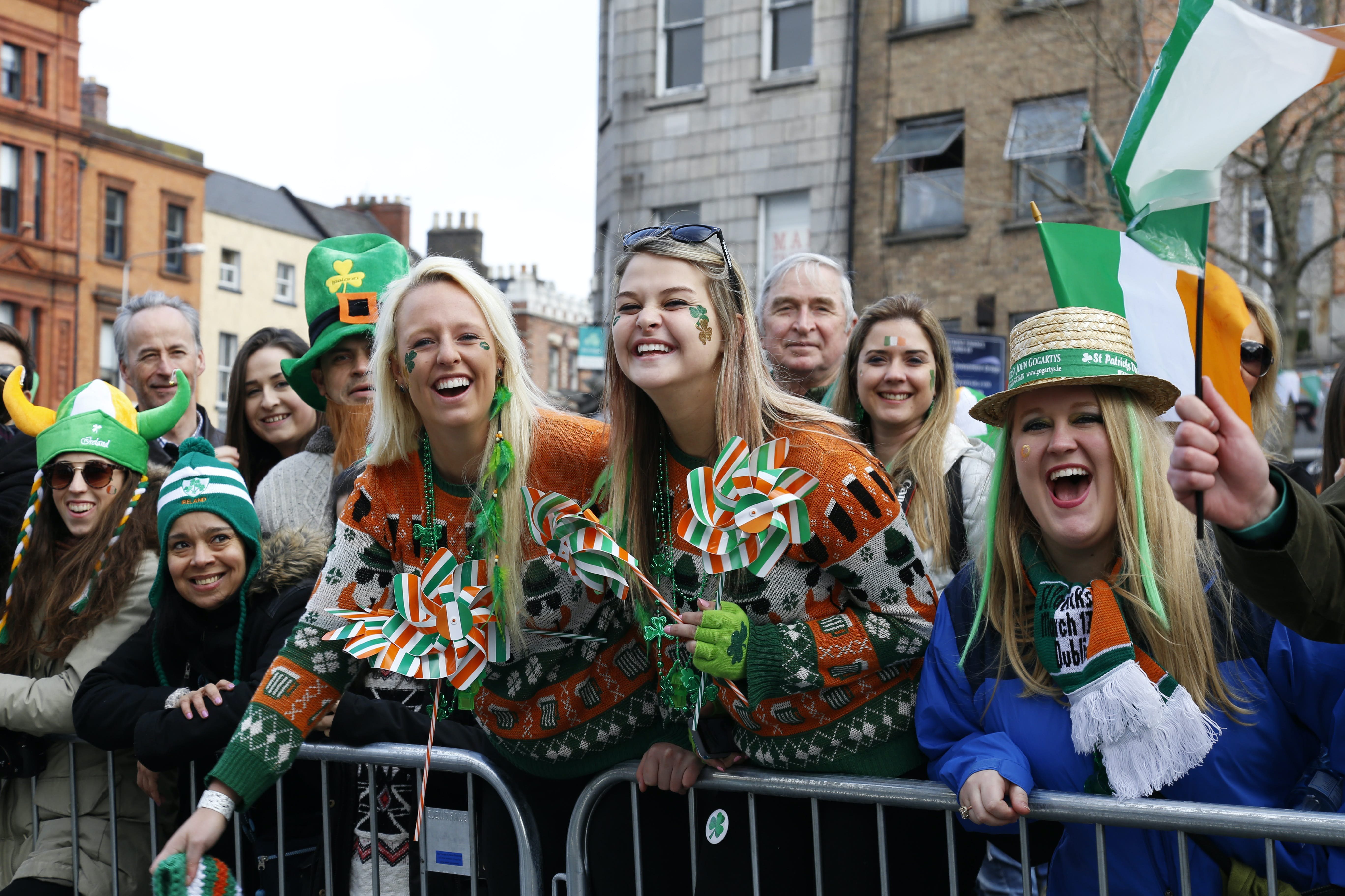 Group of people at St Patrick’s Day in Dublin