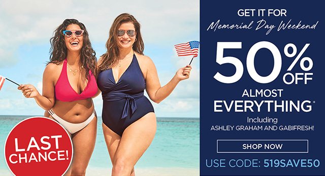 Get it for Memorial Weekend - 50% Off Almost Everything - Code: 519SAVE50