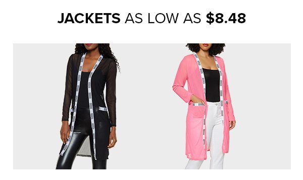 Shop Jackets As Low As $8.48