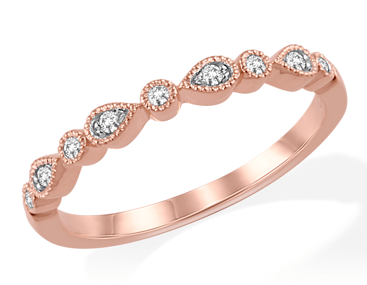 Diamond Anniversary Band 1/15 ct tw Round-cut 14K Rose Gold