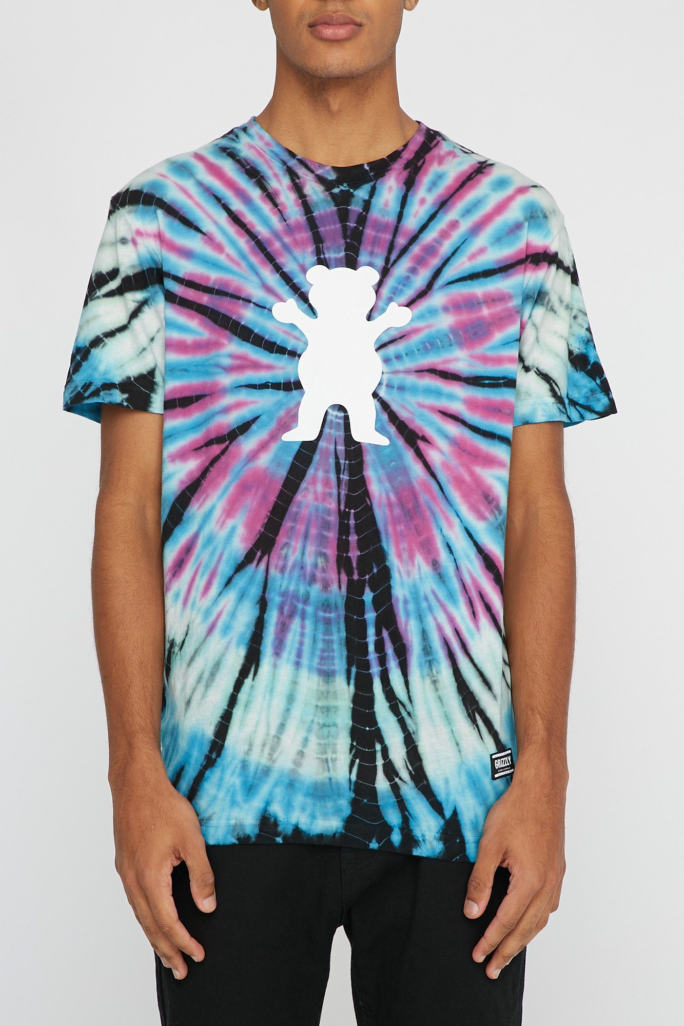 Image of Grizzly Mens Nice Trip Tie Dye T-Shirt