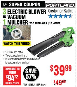 View 3-In-1 Electric Blower Vacuum Mulcher