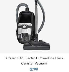 Shop Miele Blizzard CX1 Electro+ PowerLine Black Canister Vacuum