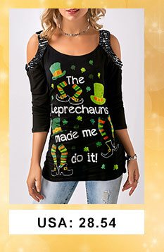 Cold Shoulder St Patricks Day T Shirt
