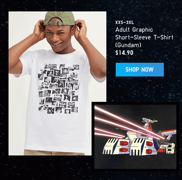 ADULT GRAPHIC SHORT-SLEEVE T-SHIRT (GUNDAM) $14.90 - SHOP NOW