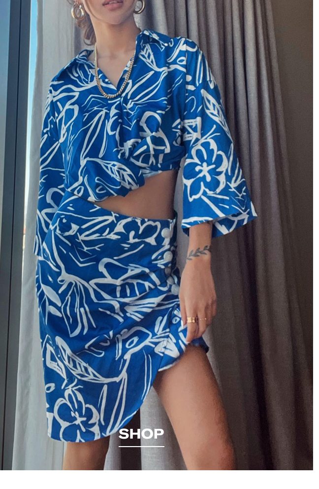 CLARRIE TWO PIECE SET IN BLUE
