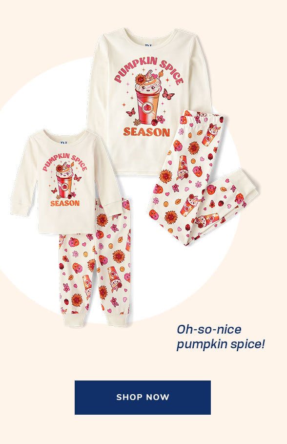 Girls Pumpkin Spice Season Snug Fit Cotton Pajamas