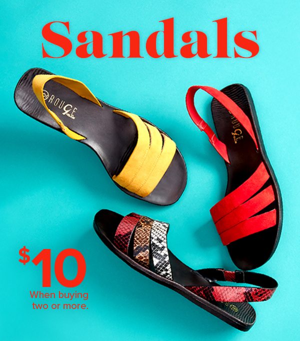 Shop $10 Sandals