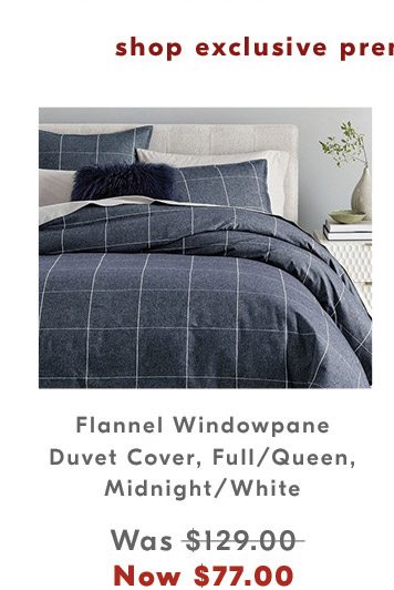 Flannel Windowpane Duvet Cover