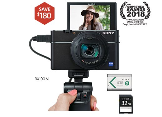 SAVE $180: RX100 VI Camera bundles