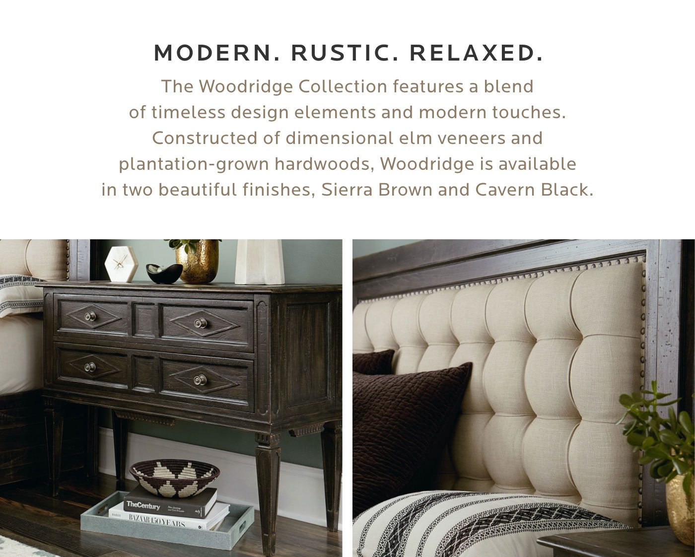 The Woodridge Collection features a blend of timeless design elements and modern touches.
