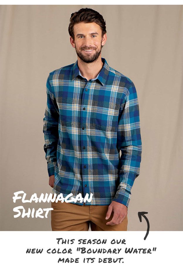 Flannagan Shirt - This season our new color "boundary water" made its debut.