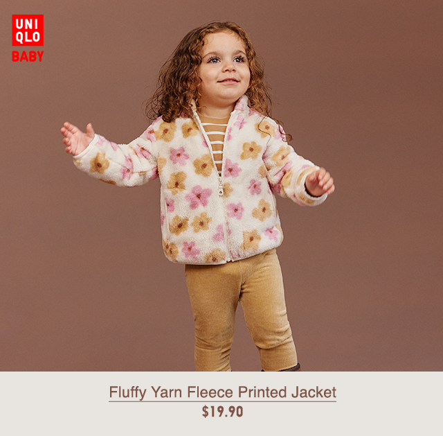 PDP6 - BABY FLUFFY YARN FLEECE PRINTED JACKET