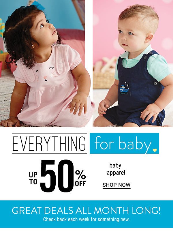 Everything for Baby - Up to 50% off Baby Apparel - Great Deals All Month Long! - Shop Now