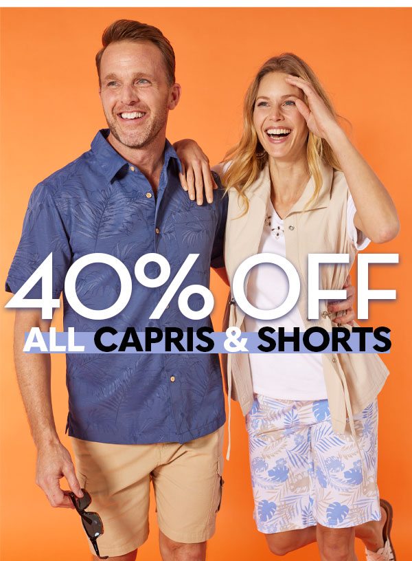 40% Off All Capris & Shorts