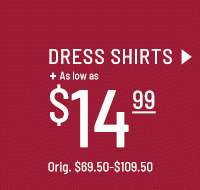 Dress Shirts as low as $14.99