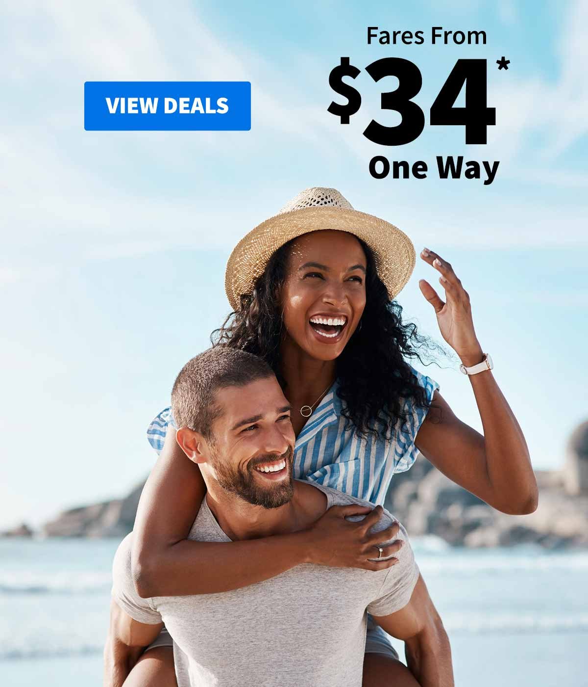 Fares From $34* One Way