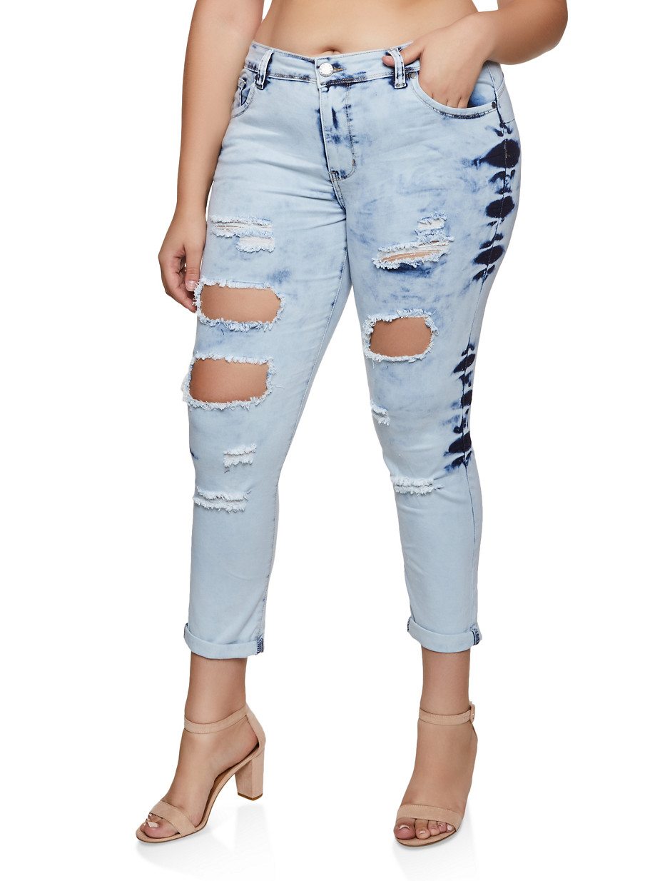 Plus Size VIP Ripped Jeans