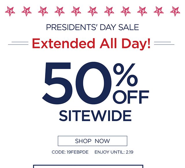 50% Off Sitewide - Shop Now