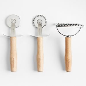 Beechwood & Stainless Steel Pasta Tools, Set of 3