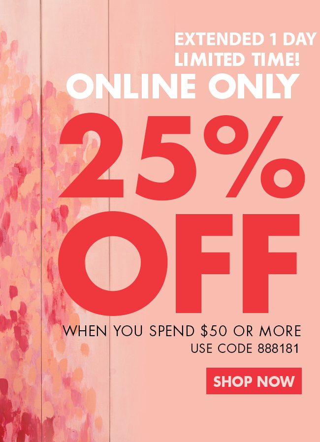 Final Hours To Save 25 Off Your Purchase Online Only Sally