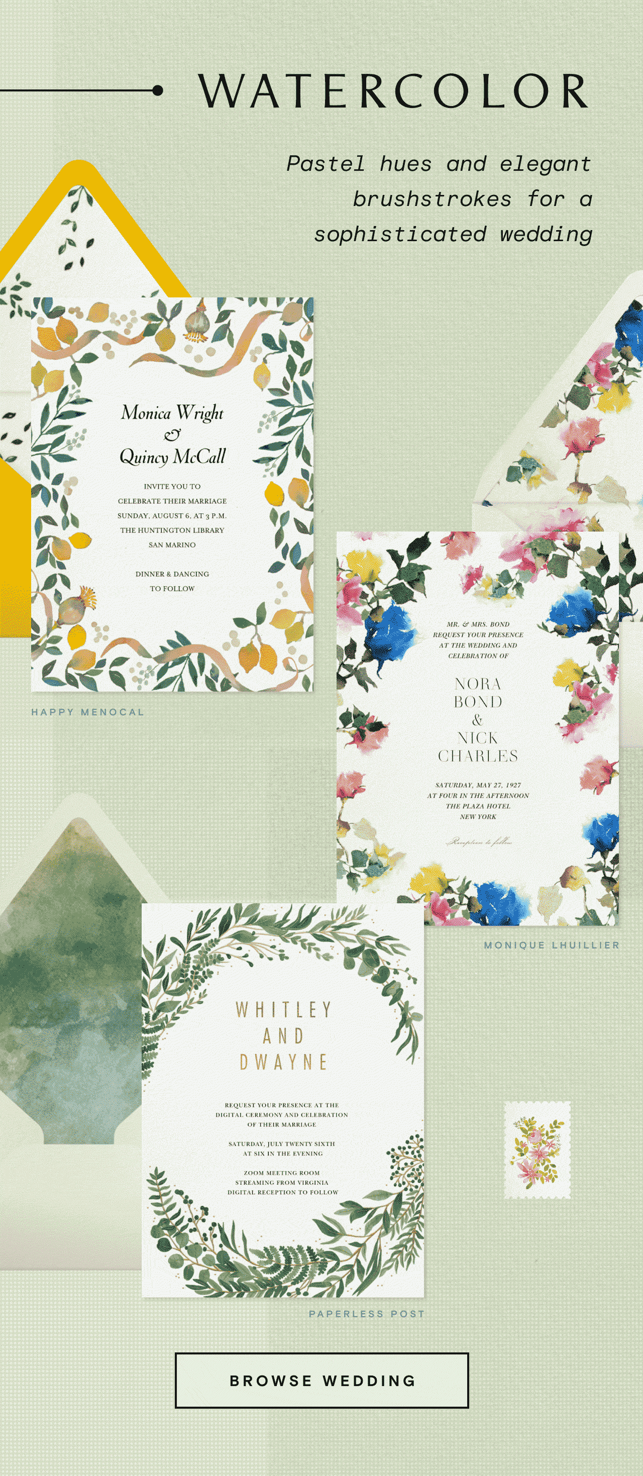 WATERCOLOR. BROWSE WEDDING