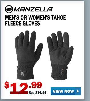 MANZELLA MEN'S OR WOMEN'S TAHOE FLEECE GLOVES