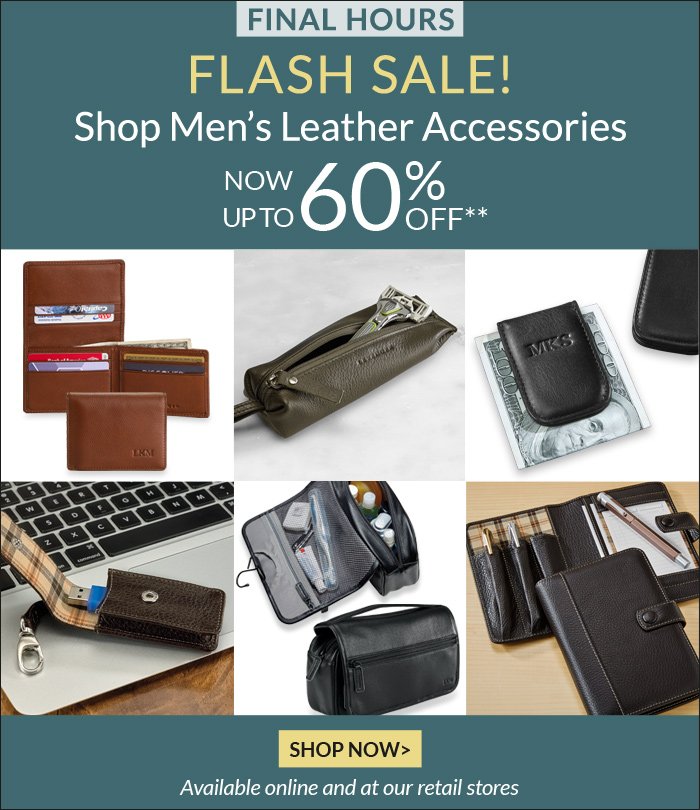 Men's Leather Accessory Flash Sale – Up to 60% Off!