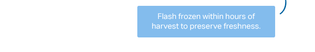 Flash frozen within hours of harvest to preserve freshness.