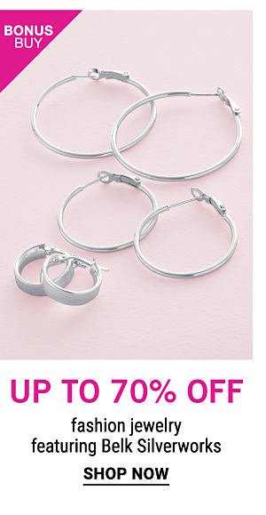 Bonus Buy - Up to 75% off fashion jewelry featuring Belk Silverworks. Shop Now.