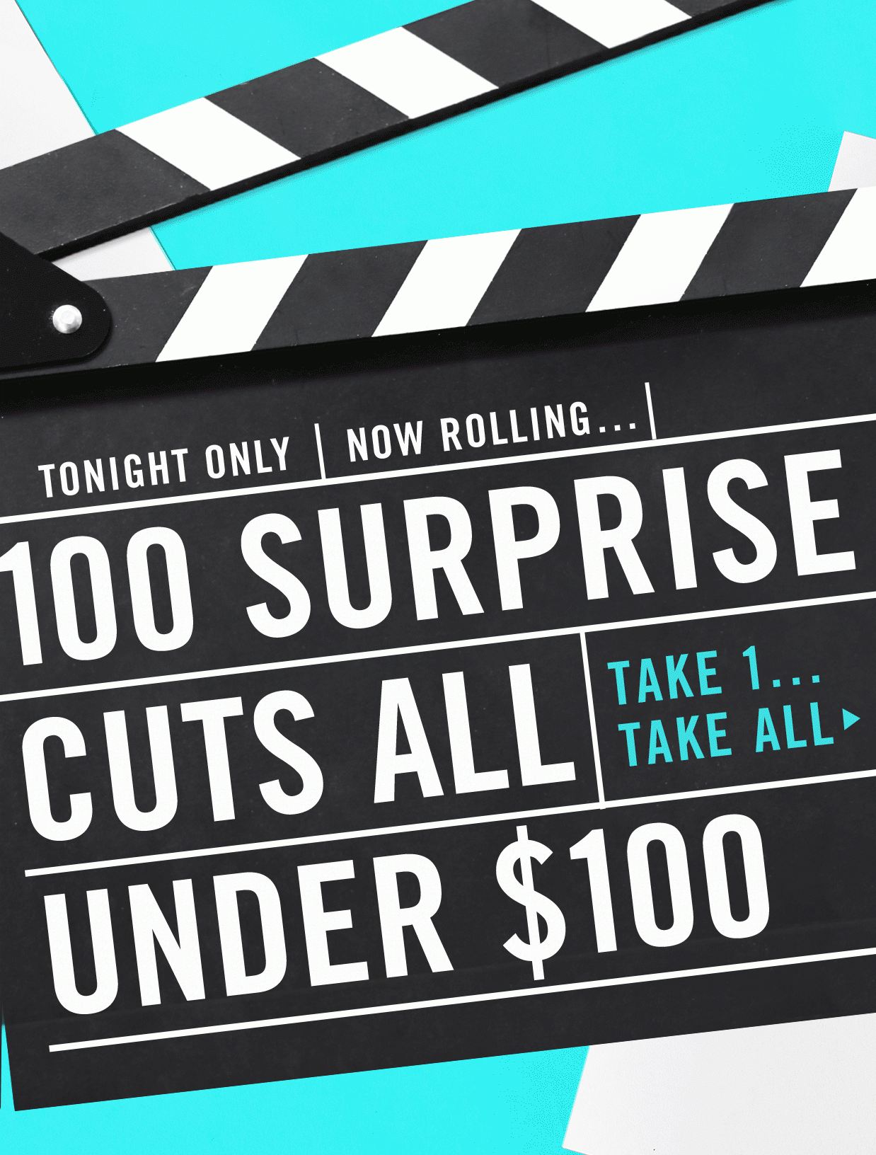 Lights, camera, Tonight-Only Price Cuts!