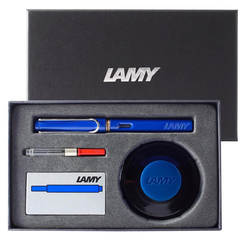 Lamy Safari Fountain Pen & Ink Bottle Gift Set